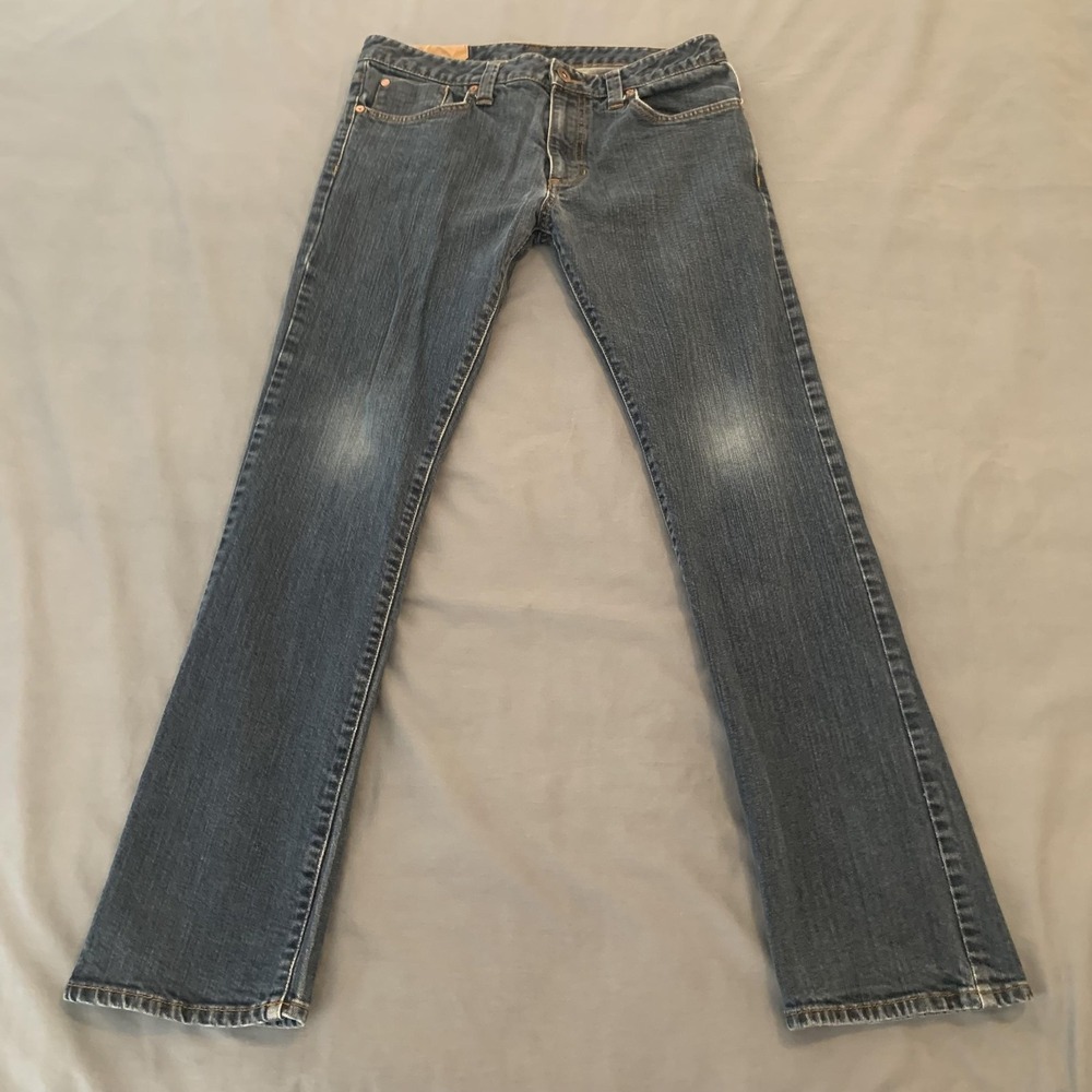 Vans Slim‎ Jeans Mens 30x30 Blue Straight Leg Denim Since 1966 Distressed Casual
